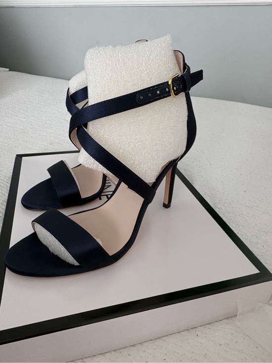 Nine West Shoes - Nine West Navy Strappy Stiletto Heels